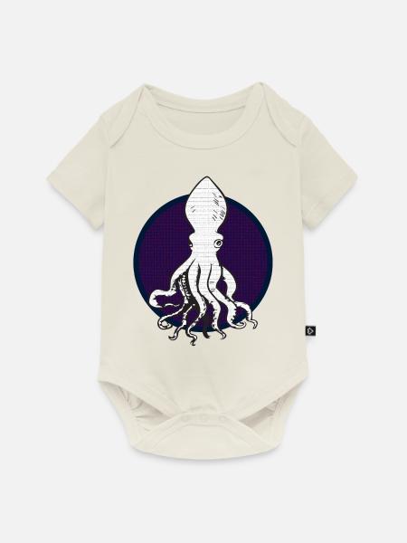 Weißer Octopus - Baby Premium Kurzarmbody - Naturweiß