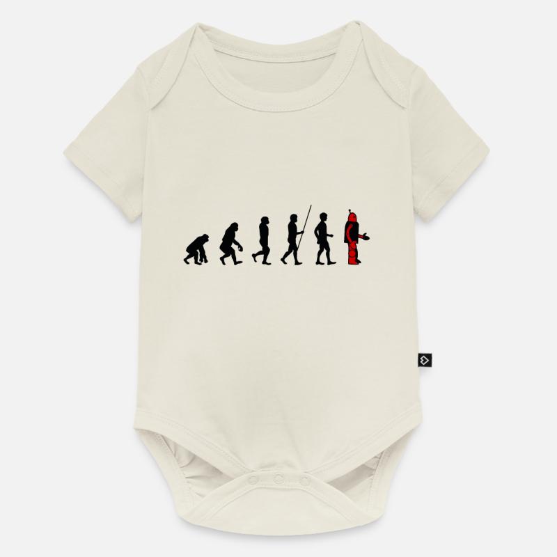 Evolution - Roboter - Baby Premium Kurzarmbody - Naturweiß