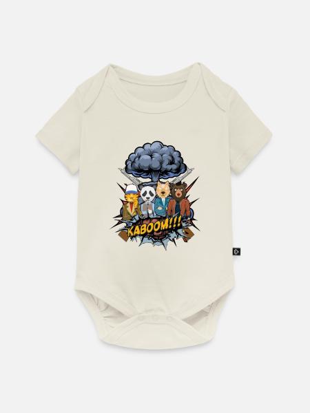 The Pet Team - Baby Premium Kurzarmbody - Naturweiß