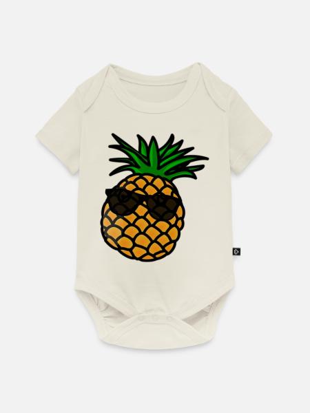 Coole Ananas - Baby Premium Kurzarmbody - Naturweiß
