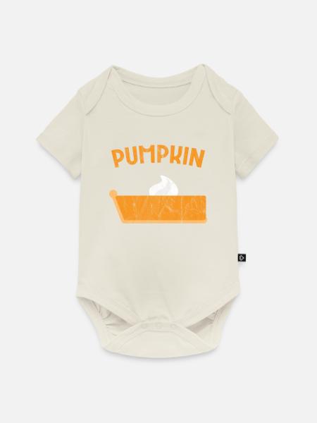 Halloween-Kürbiskuchen - Baby Premium Kurzarmbody - Naturweiß