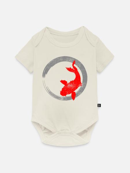 Koi Karpfen - Baby Premium Kurzarmbody - Naturweiß
