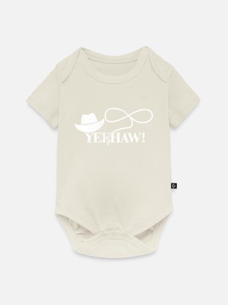 COWBOY - Baby Premium Kurzarmbody - Naturweiß