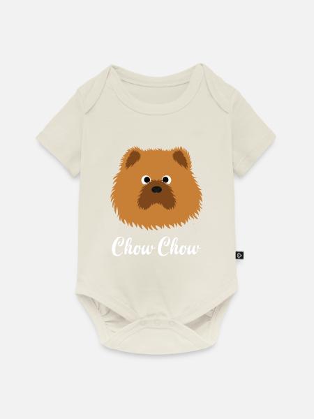 Chow Chow - Baby Premium Kurzarmbody - Naturweiß