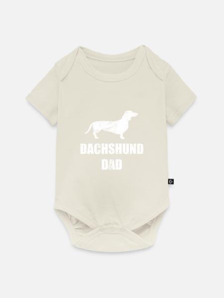 Dachshund Dad - Baby Premium Kurzarmbody - Naturweiß