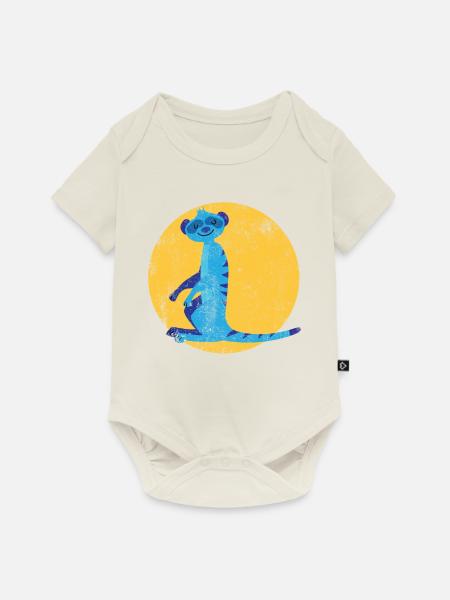 Erdmännchen Tier - Baby Premium Kurzarmbody - Naturweiß