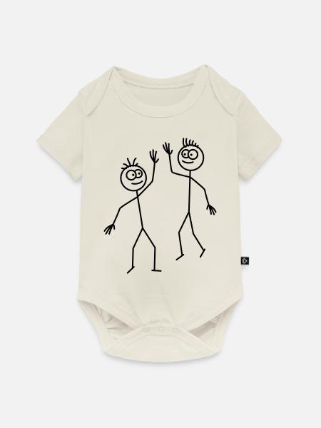 Friends - Baby Premium Kurzarmbody - Naturweiß