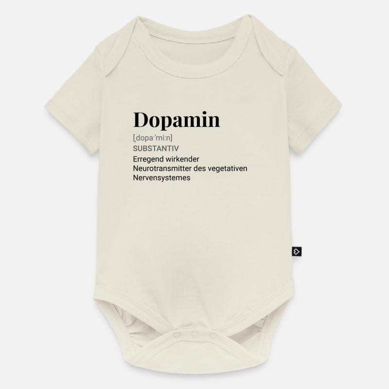 dopamin - Baby Premium Kurzarmbody - Naturweiß