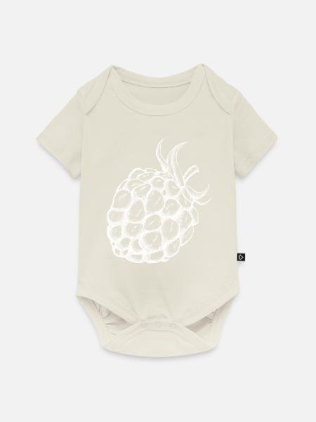 Himbeere - Baby Premium Kurzarmbody - Naturweiß