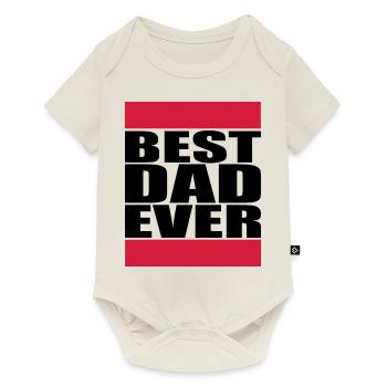 Best Dad Ever Logo - Baby Premium short-sleeve bodysuit - off white - Front