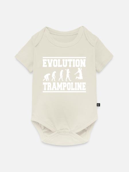 Evolution Trampoline - Baby Premium Kurzarmbody - Naturweiß