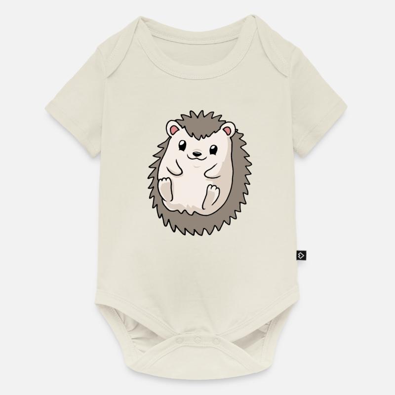 Petit hérisson bébé hérisson - Body à manches courtes Premium Bébé - blanc cassé