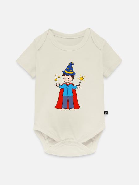 Zauberer Magier - Baby Premium Kurzarmbody - Naturweiß