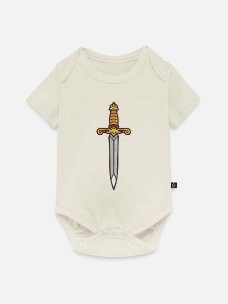 Schwert - Baby Premium Kurzarmbody - Naturweiß