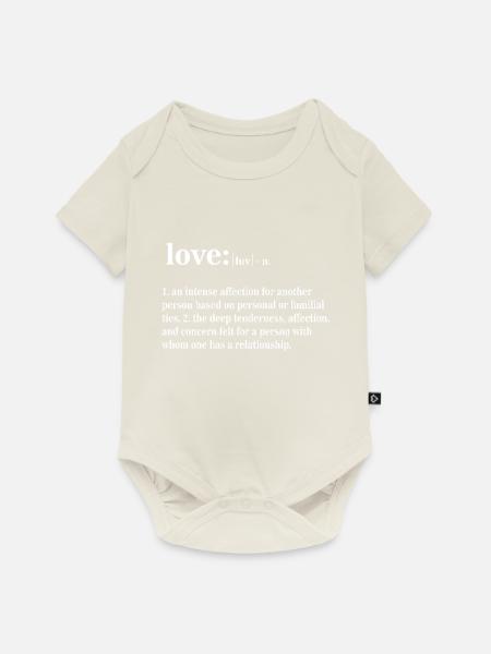Liebe Definition - Baby Premium Kurzarmbody - Naturweiß