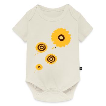 Sunflowers flower power - Baby Premium short-sleeve bodysuit - off white - Front
