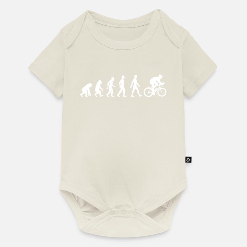 Radfahrer Evolution - Baby Premium Kurzarmbody - Naturweiß
