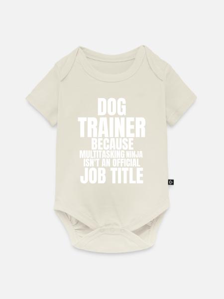 Hundetrainer - Baby Premium Kurzarmbody - Naturweiß