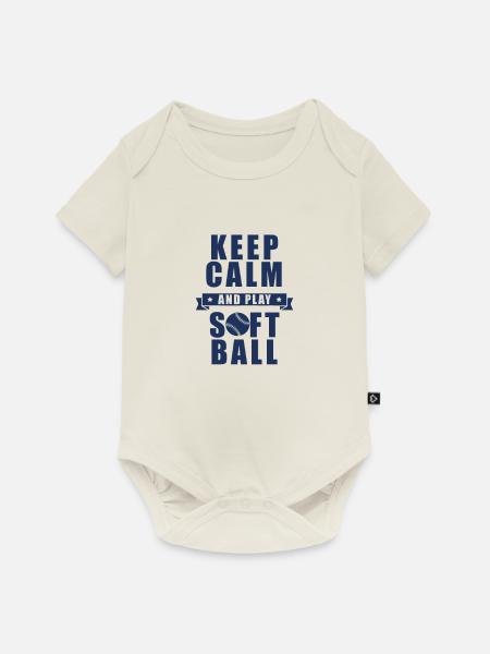 Softball Spieler - Baby Premium Kurzarmbody - Naturweiß