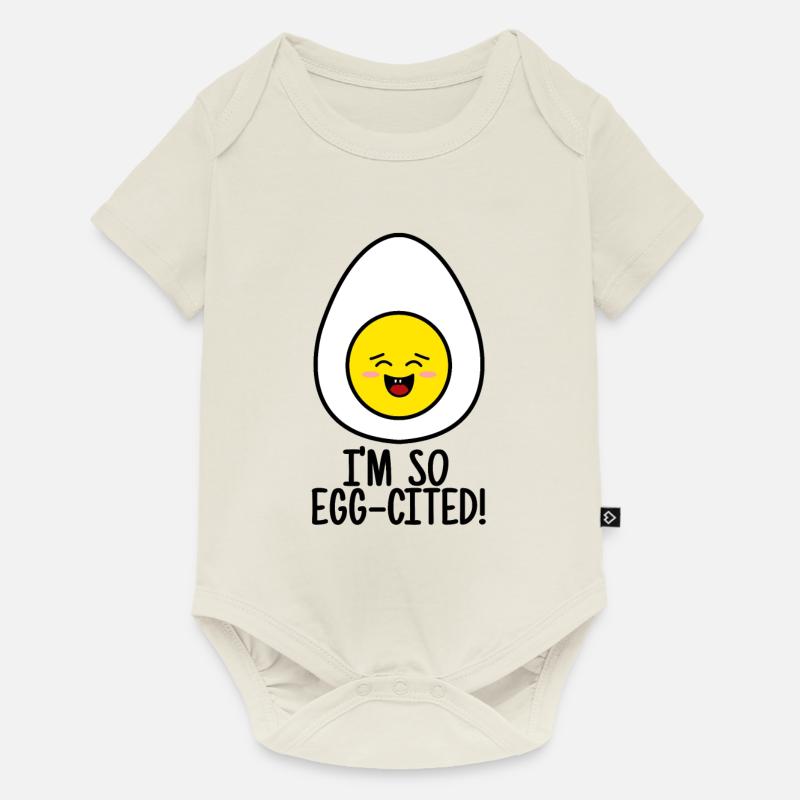 Ei Egg-Cited - Baby Premium Kurzarmbody - Naturweiß