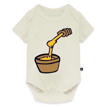 aligot fromage fondue cuisine française Cantal - Body à manches courtes Premium Bébé - blanc cassé - Devant