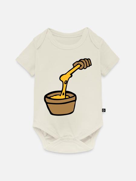 aligot fromage fondue cuisine française Cantal - Body à manches courtes Premium Bébé - blanc cassé