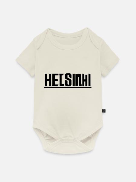 Helsinki Finnland - Baby Premium Kurzarmbody - Naturweiß
