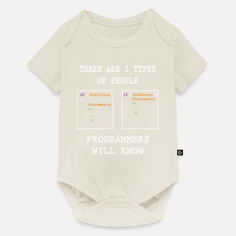 Zwei Arten Von Programmierer - Baby Premium Kurzarmbody - Naturweiß