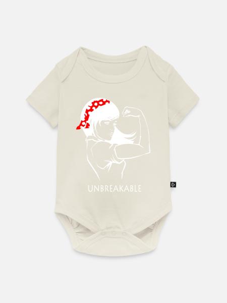Junge Starke Frau - Baby Premium Kurzarmbody - Naturweiß