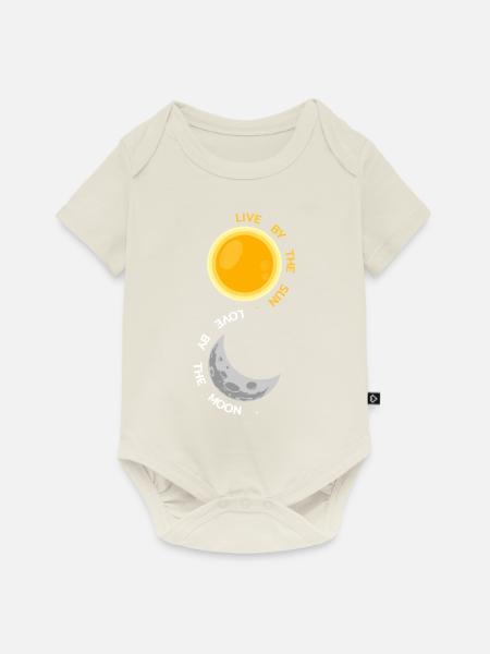 Sonne Und Mond - Baby Premium Kurzarmbody - Naturweiß