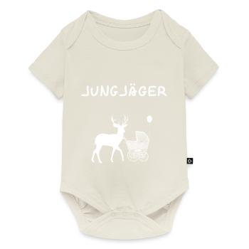 Jungjäger - Geschenk Jagd Geburt Nachwuchs Baby - Baby Premium Kurzarmbody - Naturweiß - Vorne