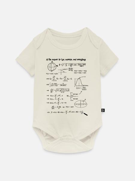Antwort 42 - Baby Premium Kurzarmbody - Naturweiß