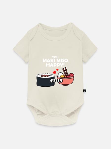 Miso - Baby Premium Kurzarmbody - Naturweiß