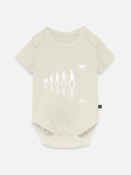Drone Evolution - Baby Premium Kurzarmbody - Naturweiß