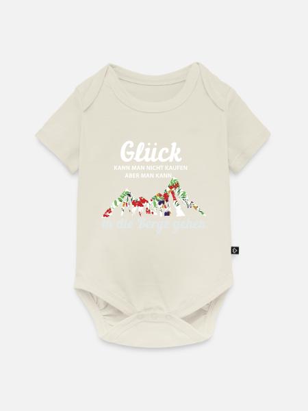 Glück Kann Man Nicht Kaufen - Baby Premium Kurzarmbody - Naturweiß