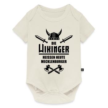 Die Wikinger heißen heute Mecklenburger - Baby Premium Kurzarmbody - Naturweiß - Vorne