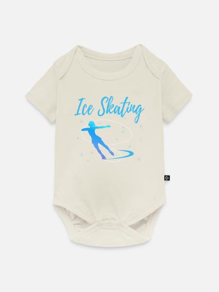 Schlittschuhfahren - Baby Premium Kurzarmbody - Naturweiß