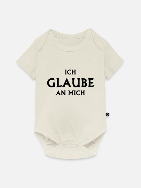 glaube geschenk - Baby Premium Kurzarmbody - Naturweiß