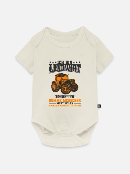 Landwirt - Baby Premium Kurzarmbody - Naturweiß