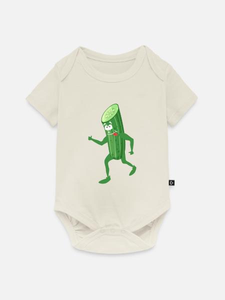 Gurke - Baby Premium Kurzarmbody - Naturweiß