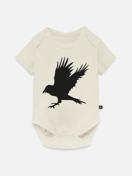 Krähe, Rabe - Baby Premium Kurzarmbody - Naturweiß