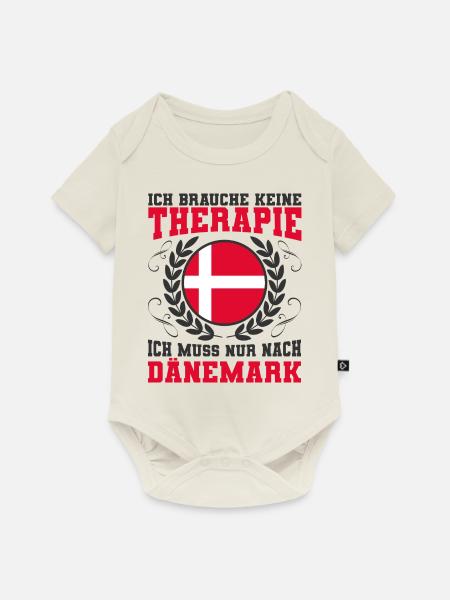Dänemark - Baby Premium Kurzarmbody - Naturweiß