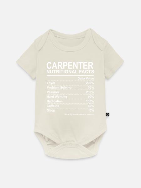 Carpenter Nutritional Facts - Baby Premium Kurzarmbody - Naturweiß