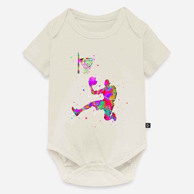 Panier de basket - Body à manches courtes Premium Bébé - blanc cassé