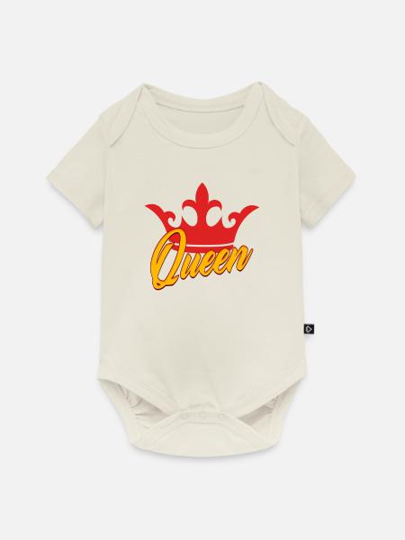 Crown Queen - Baby Premium Kurzarmbody - Naturweiß