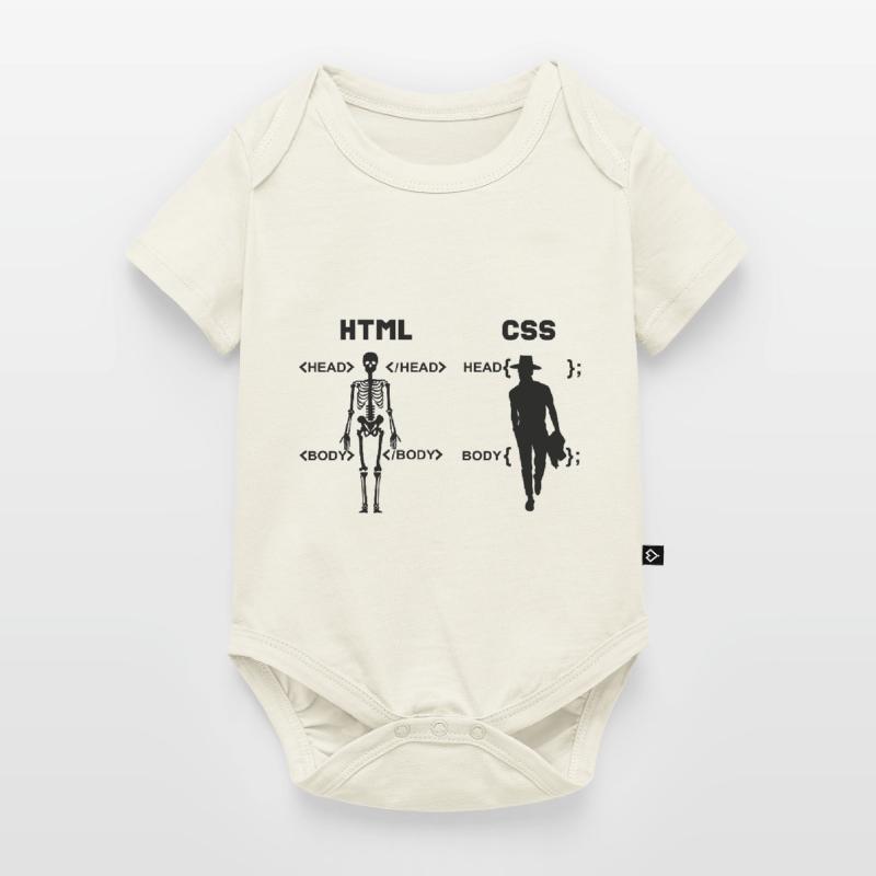 HTML vs CSS Programmiersprache Baby Premium Kurzarmbody