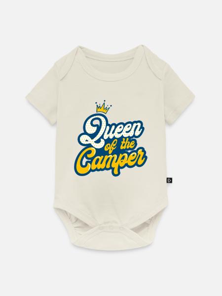 Wohnwagen Camping - Baby Premium Kurzarmbody - Naturweiß