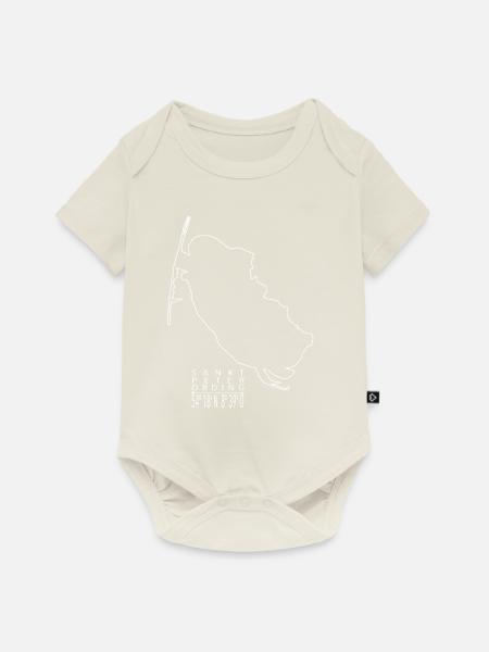 Sankt Peter-Ording Umriss weiss - Baby Premium Kurzarmbody - Naturweiß