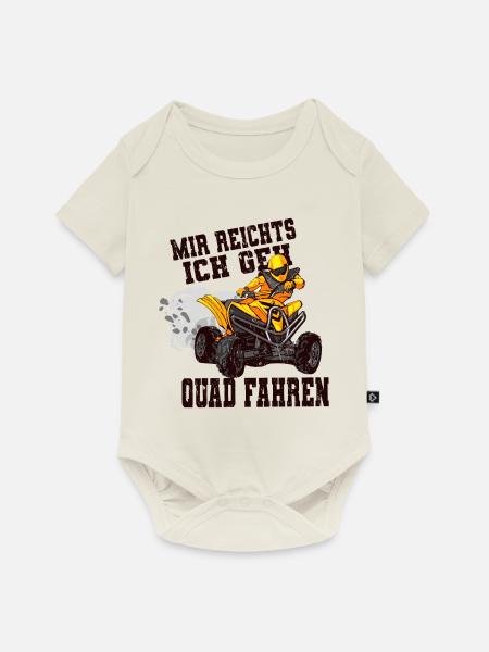 Quad - Baby Premium Kurzarmbody - Naturweiß