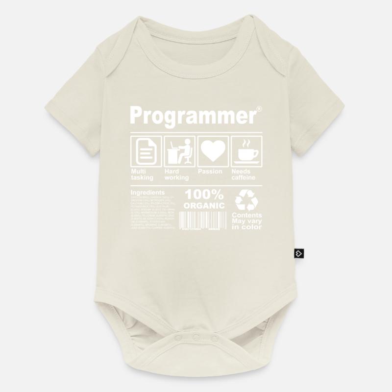 Programmeur - Body à manches courtes Premium Bébé - blanc cassé
